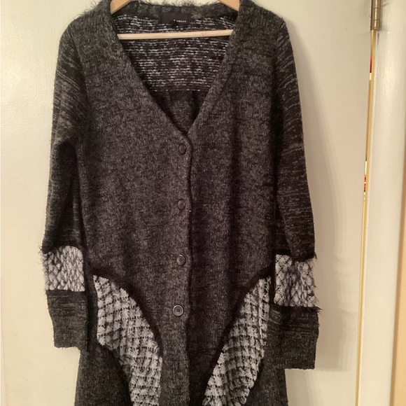 Cozy S. Twelve Gray Button-Up Sweater - Picture 1 of 4